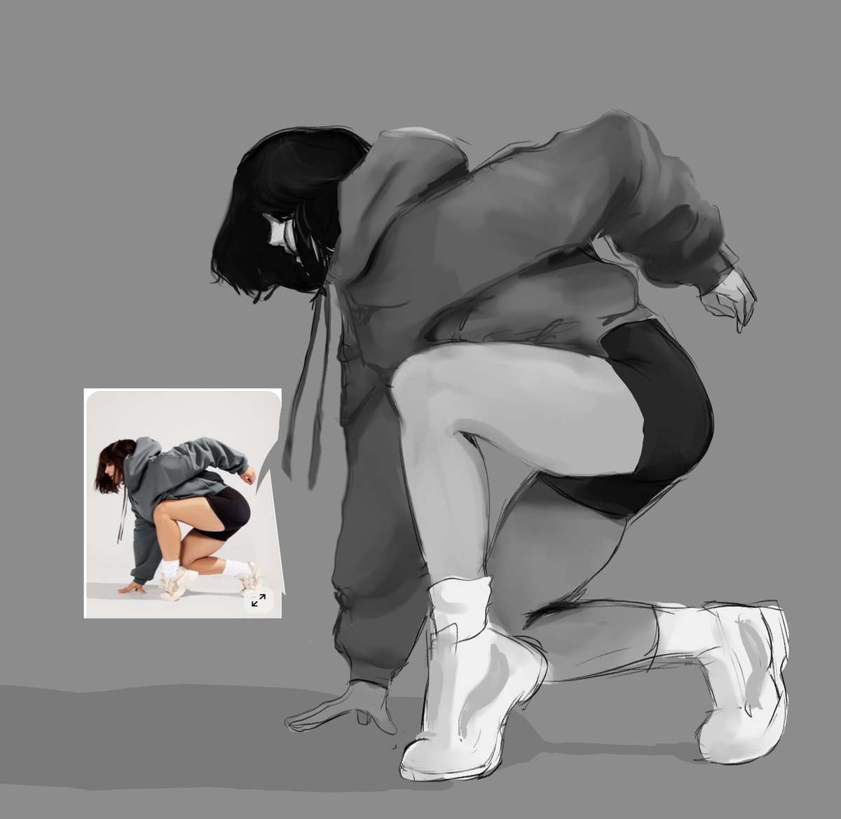 I'm doing drawing practice. I bet I got the proportions wrong, but I'm learning to improve my art again. #art #artstyle #sketchart