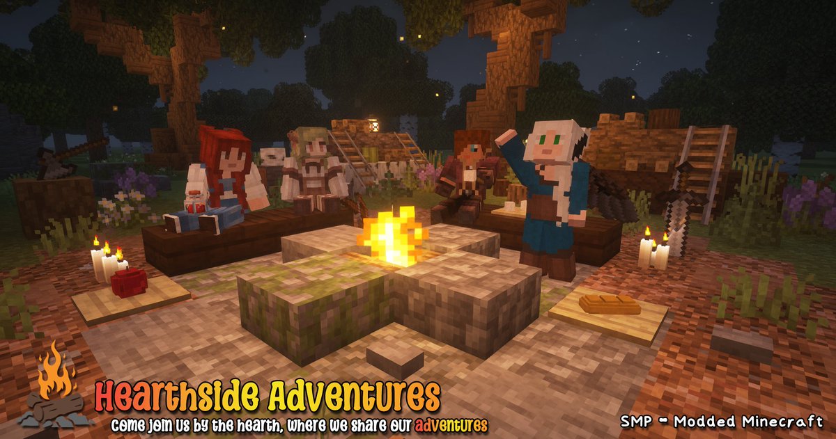 Pack your gear!  We are going camping at the Hearthside Adventure SMP.  Coming to a campground near you.  Date of opening has not been set in stone. Keep watching for updates.