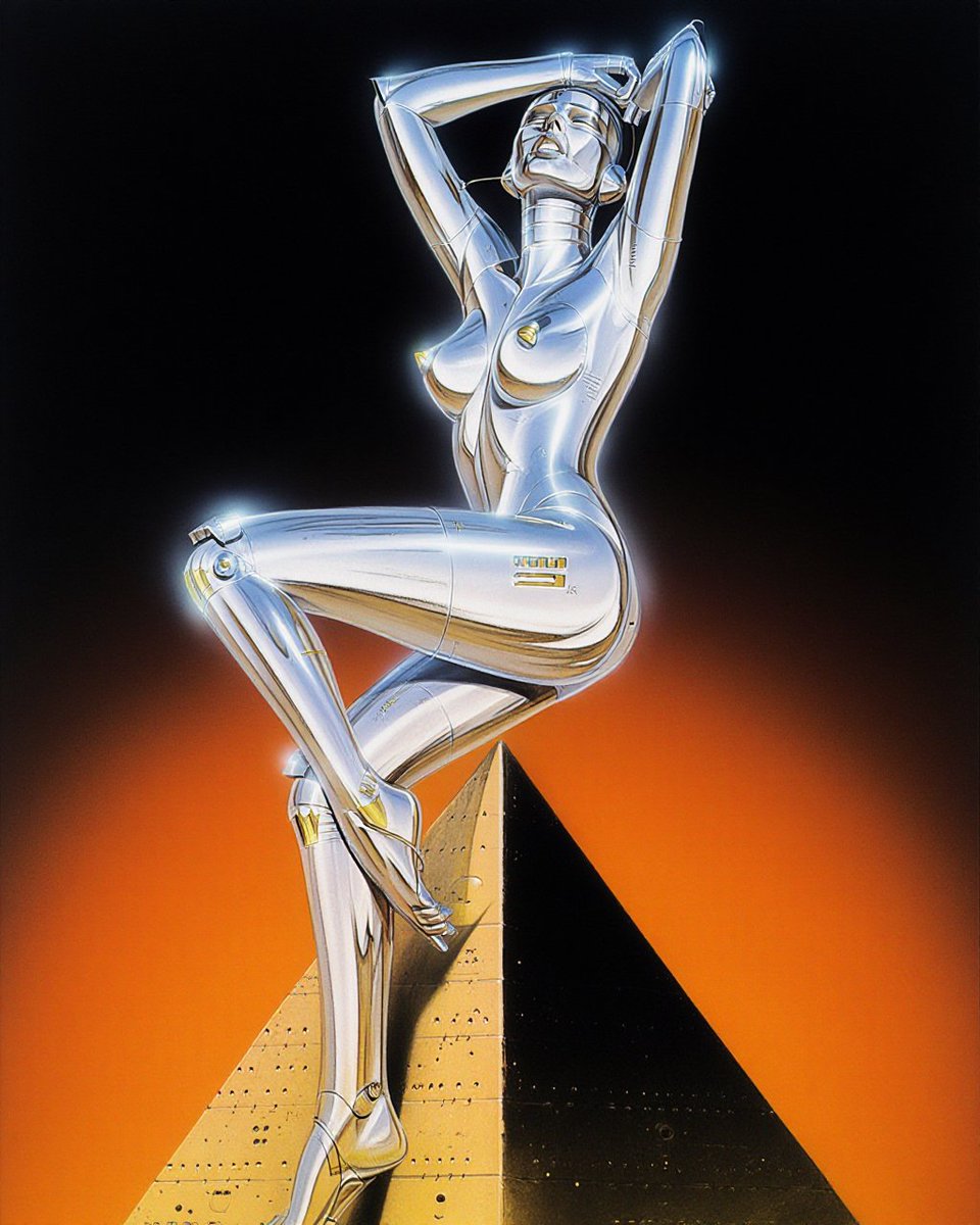 notblairesilver's tweet photo. Z-Image version of Sexy Robot, A loving tribute to the sexy robots of Hajime Sorayama. 

find it on @HelloCivitai 

https://t.co/AsNeXhUPPm https://t.co/wLvYwuYEnY