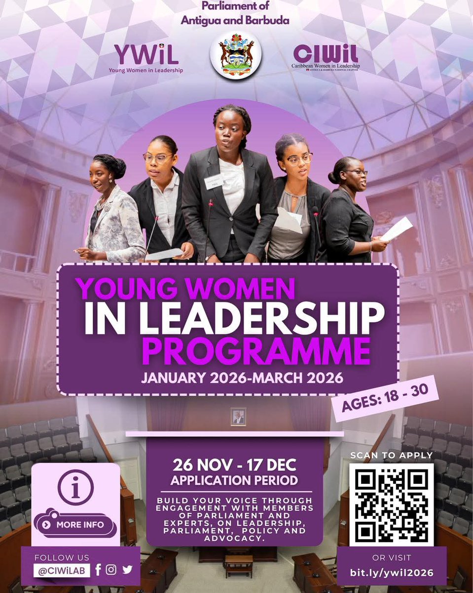 annlake268's tweet photo. #FYI 

Are you a young woman ready to lead, influence, and create meaningful change? 
The YWIL programme is your gateway to building confidence, strengthening your voice, and unlocking opportunities across the region. 

#EmpowerHer
#YWIL 
#CWIL https://t.co/MRjOeZs7wa