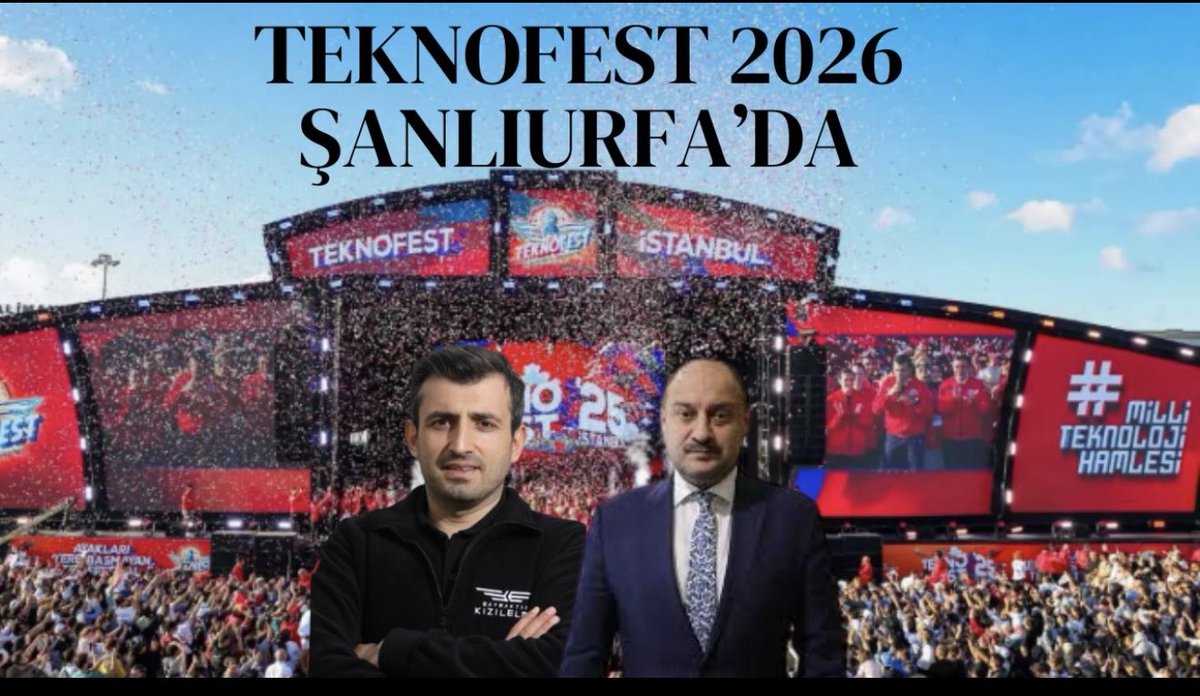 Mahmutkes63's tweet photo. 🚀 TEKNOFEST 2026’nın adresi Şanlıurfa!
Selçuk Bayraktar, festivalin 30 Eylül–4 Ekim 2026’da Şanlıurfa’da yapılacağını duyurdu.
Başkan Gülpınar: “Gökyüzünü ilk okuyanların şehri geleceğin teknolojilerine hazır.”
#TEKNOFEST2026 #Şanlıurfa #TEKNOFEST https://t.co/cGDv566Ytn