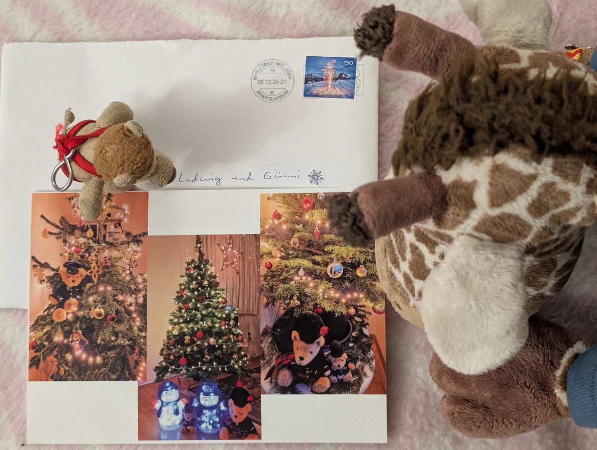 Guck mal <a href="/Ludwig_Loewe/">Ludwig Loewe ✈️ - Reiselöwe & Abenteurer</a>, wir haben Weihnachtspost von den <a href="/BearsPipe/">Swiss Piper Bears</a> bekommen. 
Vielen lieben Dank! 
🥰