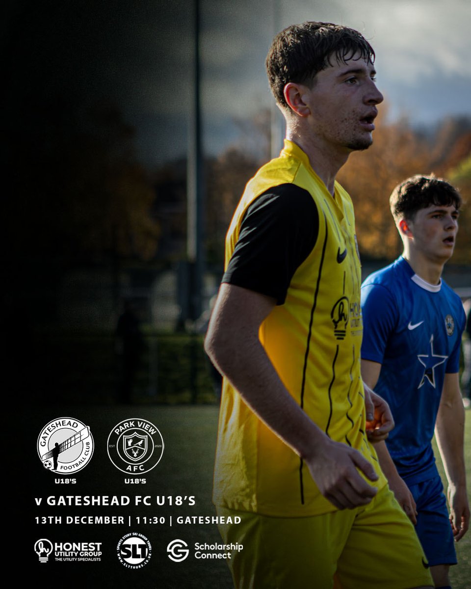 🟡⚫️🗓️ Up Next for the <a href="/PVAFCReserves/">Park View AFC U18's / U21's</a> U18’s.

🆚 Gateshead FC (A)
📅 13/12/25
⌚️ 11:30 KO

<a href="/PVSportAcademy/">Park View Academy of Sport</a> | <a href="/GasHonest/">Honest Utility Group - Utility Specialists</a> 

#PVAFC