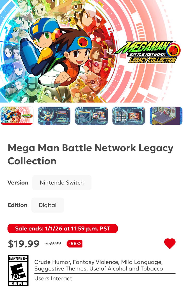 raidinator20's tweet photo. @SonicoVt EVERY MEGA MAN COLLECTION AND GAME IS ON SALE RIGHT NOW MEANING THAT YOU CAN GET MM11 AND THE COLLECTIONS FOR THE CLASSICS, X, BATTLE NETWORK, AND ZERO/ZX FOR $60.50 https://t.co/hjgjRKikw0