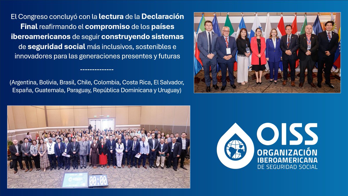 📌 #NoticiaOISS | Instituciones de #Bolivia 🇧🇴 fortalecieron la presencia del país en el XVIII Congreso Iberoamericano de #SeguridadSocial, uno de los principales espacios de #Diálogo y #Cooperación regional 🌎

Conoce los detalles 👉🏼 acortar.link/qFLrkJ