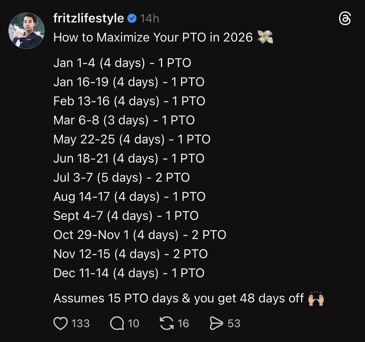 HOW TO MAXIMIZE YOUR PTO in 2026 💵