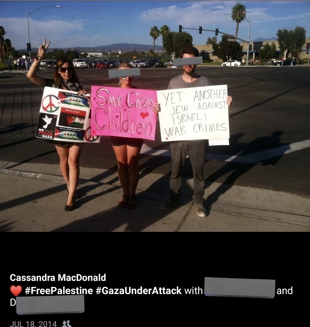 CassandraRules's tweet image. Hello random person. I started protesting israel in 2009. 

Heres me in 2014.

Go off, though.
