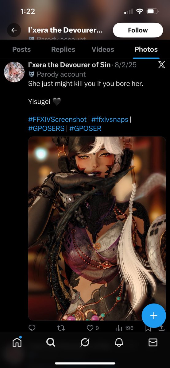 freespi55210515's tweet photo. @DevourerOfSin Coming from someone who openly posts their mods with FFXIV hashtags btw. Rules for thee but not for meee I guess?~ 🤪 https://t.co/N2Y6Bbqnhl