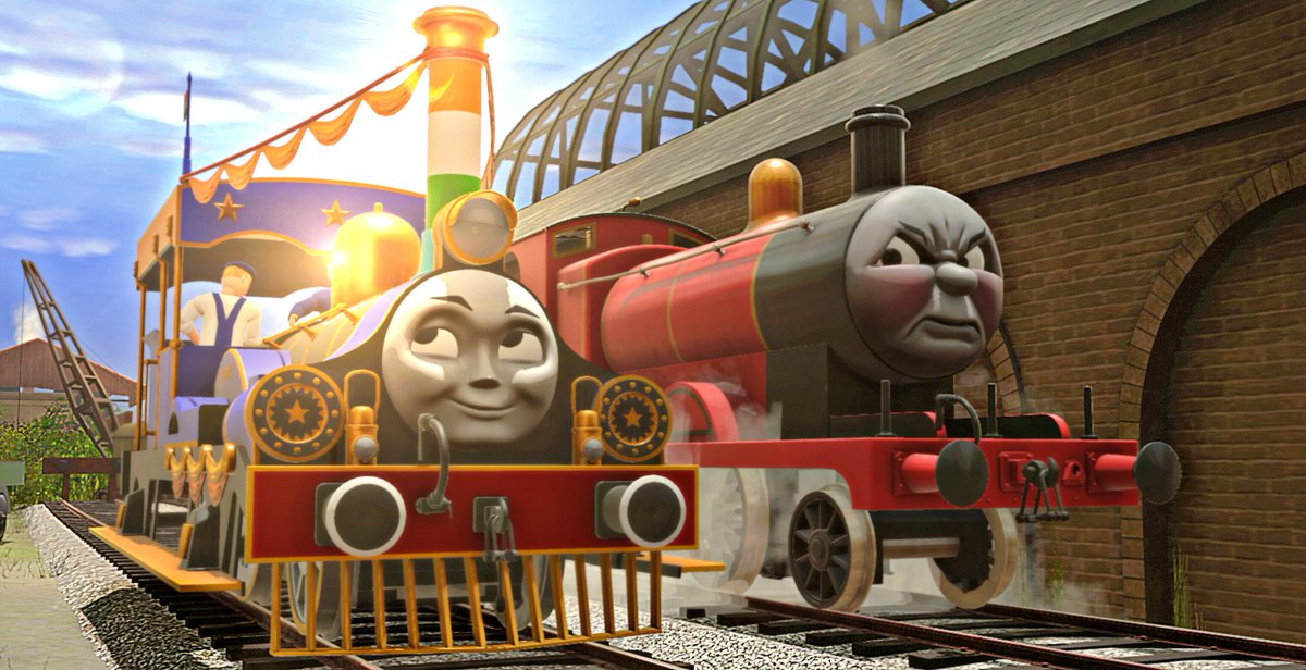 Subiboard's tweet image. Rajiv sits alongside James as he judges James' paintwork.

"Hmmm, not bad. It could have been better, though. You seem to be more like a cherry than anything. Take lessons from me, and I'll show you the true way to bring style.

James fumed, his cheeks turning red like a cherry.