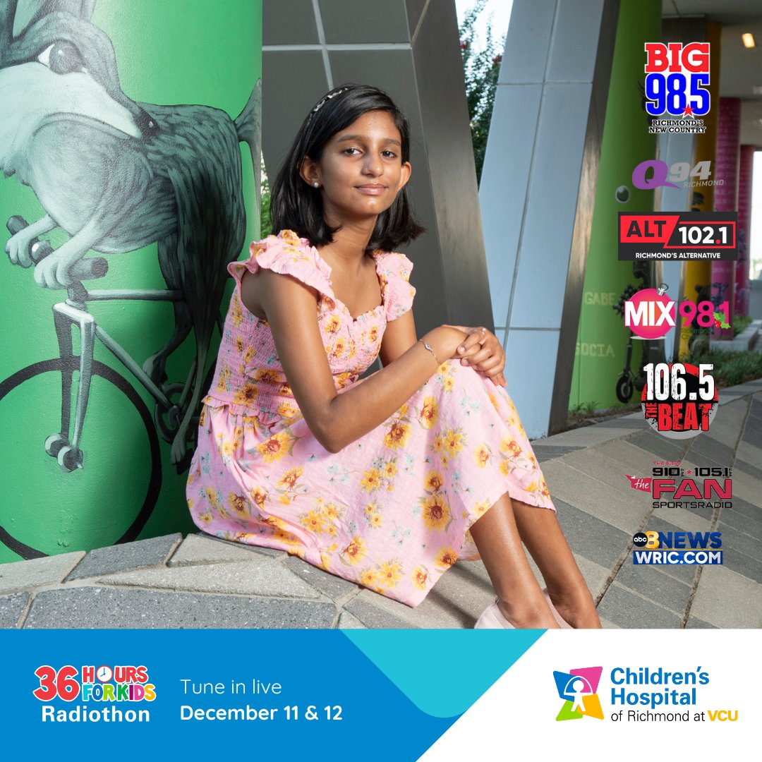 childrensatvcu's tweet image. At age five, Reya suffered a ruptured brain aneurysm caused by an AVM. After emergency care and an 11-hour surgery at #CHoR, she made a full recovery. Now 11, Reya dreams of becoming a neurosurgeon to help kids like her! To support kids like Reya, visit 36HoursRVA.org