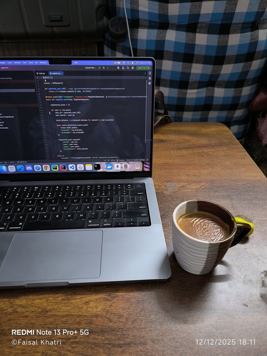 mfaisal_khatri's tweet image. Chai and Code... 

#coding #chai