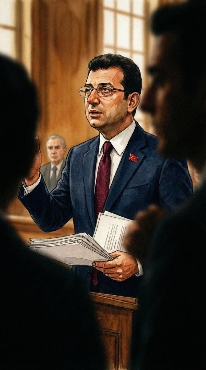 ekrem_imamoglu's tweet photo. Bir; kamuoyunda “ahmak davası” olarak bilinen davada, hakkımdaki yargılama sürerken, hâkim görevden alındı. 

İki; 19 Mart'ta İBB operasyonunda, hakim, tutuklama talebiyle önüne çıkarılan 8 kişiyi adli kontrolle serbest bırakmasının ardından görevden alındı. 

Üç; HSK tarafından diplomamı iptal eden mahkemenin heyeti dağıtıldı. 

Dört; “terörle mücadele eden bir kamu görevlisini hedef gösterme, hakaret ve tehdit” suçlamalarıyla yargılandığım davada bir üye hâkim, beraat yönünde oy verdi. Tahmin edin bakalım ne oldu? Görevinden alındı.
 
Beş; ihale nedeniyle açılan ceza davasında, onuncu celseye gelindiğinde, dosyayı karara bağlamaya çalışan hâkim görevden alındı, Diyarbakır'a gönderildi! Yerine gelen hâkim 10 günde beraat kararı verdi. Beraat kararı veren hâkim, Maraş'a gönderildi! 

Altı; Ankara’da kurultay cezasına bakan hâkim, dosyanın kritik aşamalarında siyasi talimatlara uymadığı için, araştırdığı, sorguladığı için görevden alındı. 
 
Yedi; diplomada sahtecilik ceza davasının görüldüğü mahkemenin hâkimi, Kahramanmaraş'a atandı. Niye? Dosyasına sahip çıktığı için.

İBB davasında. Mahkeme başkanı aynı kalarak, ikinci bir yeni heyet oluşturuldu. 

Yargılama bu mu? Bu mu yargılama? Ben, onun için burada yargılıyorum. Yüce Allah huzurunda, ben 86 milyon insanımızın huzurunda, yüce Türk yargısı huzurunda yargılayacağım.

Bugünkü savunmamı aşağıdaki linkten okuyabilirsiniz. 

https://t.co/crehpSs6Q3