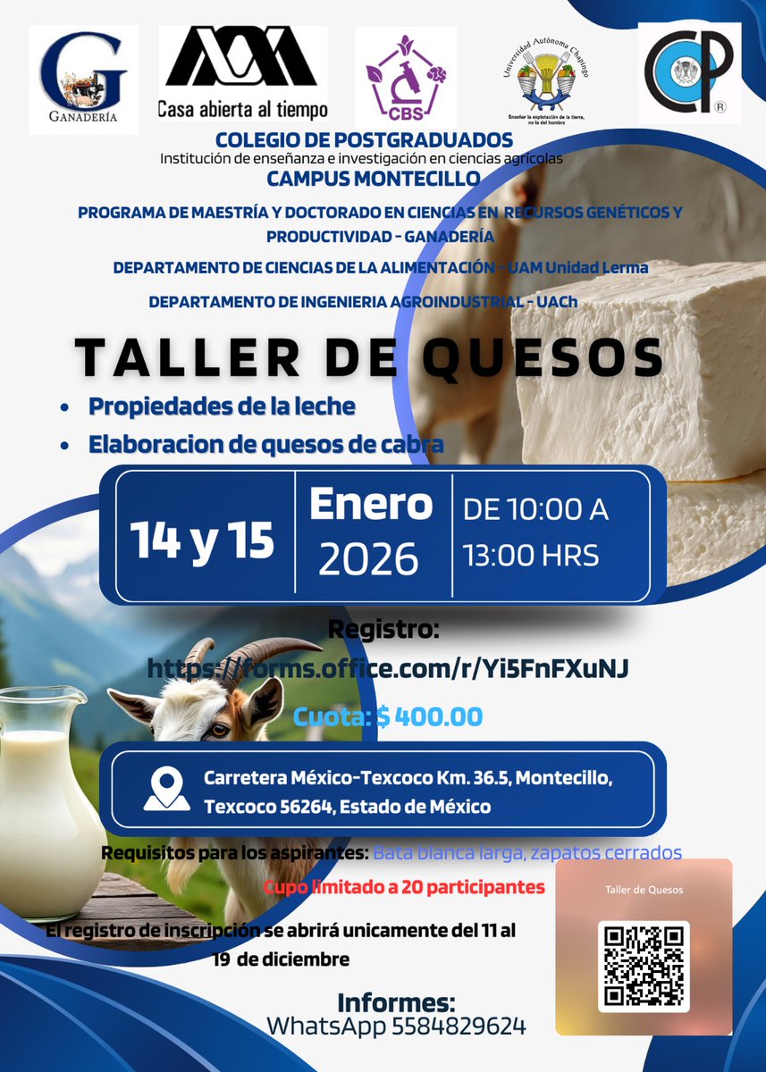 Taller de Quesos 2026
#campusmontecillo