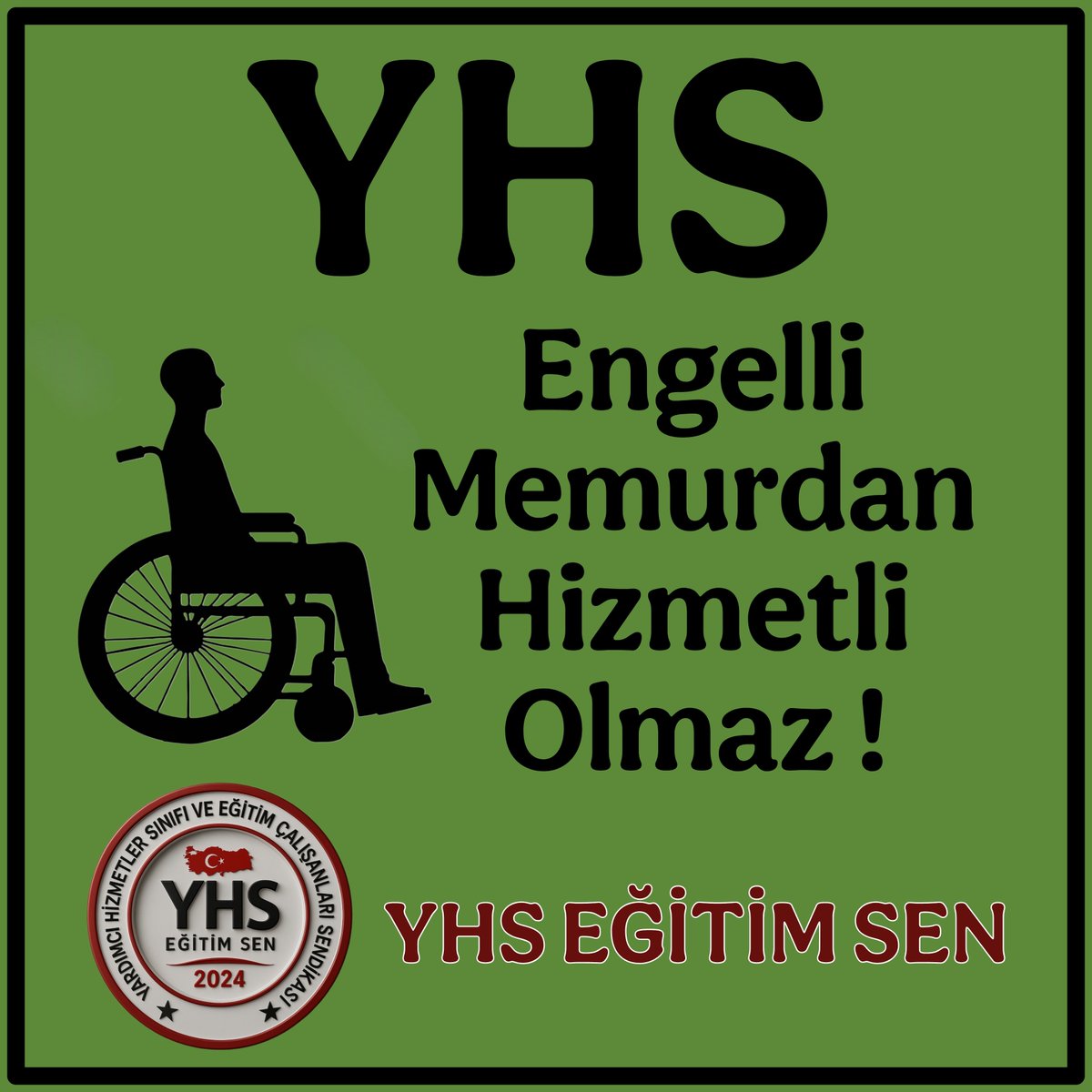 📢 Engelli Personelden “Hizmetli” Olmaz! Adil Görev Dağılımı Şarttır

Engelli bireylerin kamuya alınması, onların ekonomik ve sosyal hayata eşit şekilde katılımını sağlamak içindir.
Ancak birçok kurumda engelli personel, eğitimine ve yeterliliğine bakılmaksızın hizmetli kadrosuna