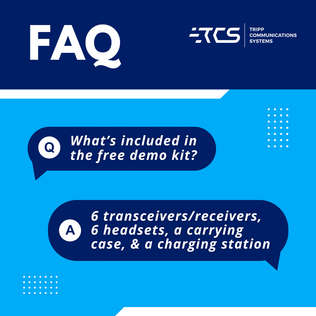 Trippcomm's tweet photo. Ever wondered what you actually get in a free demo kit from TCS?

Everything you need to test the system in real conditions with your real teams.

Here's what each kit includes.

If you're curious how it performs in your space, request your demo kit here:
https://t.co/s7OpWlOrUi https://t.co/jVtTj7sEUG