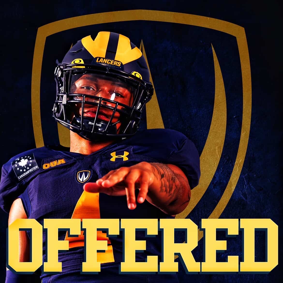 After a great conversation with <a href="/CoachDomanico/">Coach Mike Domanico</a> I am blessed to have received a scholarship otter from <a href="/UWLancerFB/">LancerFootball</a>. Thank you too all the Lancer coaches for the opportunity!