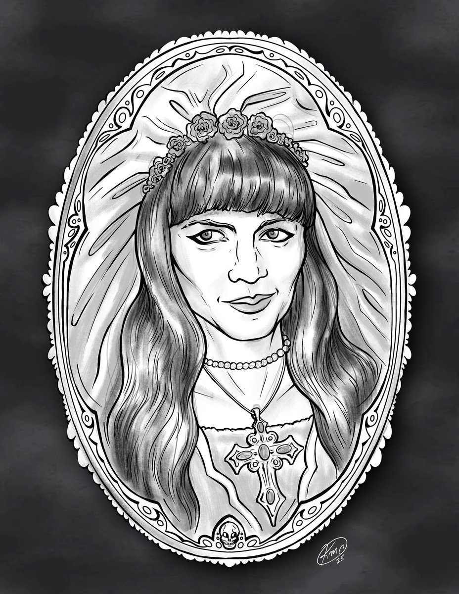 MxIndrik's tweet photo. Anne Rice Cameo Portrait 
10/4/1941 - 12/11/2021
To know @AnneRiceAuthor ‘s work was to be stripped to your core, feel grotesque and beautiful equally, see light within darkness, become your best in the midst of your worst, and throughout all, to be held, embraced all the same. https://t.co/GCOGH6sseJ