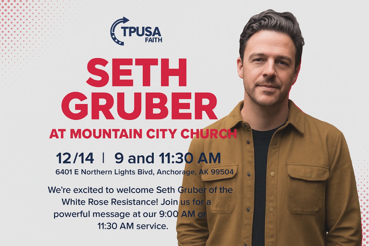 AlaskaRTLife's tweet photo. Seth Gruber at Mt. City Church THIS Sunday
https://t.co/gzUBGXUZPz https://t.co/QS1KzQVNAq