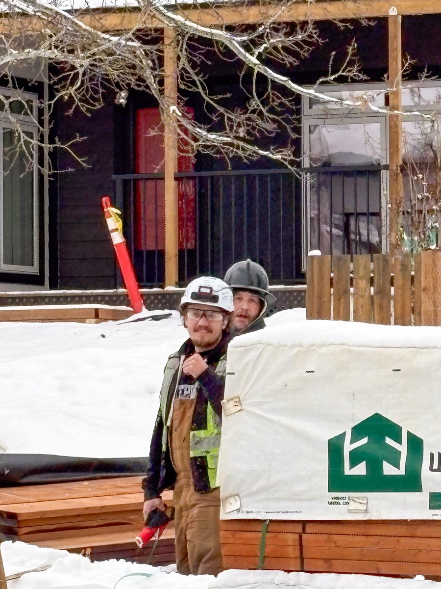 Exteriorsld's tweet photo. Cold temps, hot progress! Our crew shows up, suits up, and keeps your exterior projects moving all winter long! 🔥❄️
#YQL #Lethbridge #SouthernAlberta #EastKootenays #YYC #Calgary #Alberta #Canada #ExteriorsByLeroyAndDarcy #WinterWork #ColdWeatherCrew
#NoOffSeason #Exteriors https://t.co/byT4eS51kI