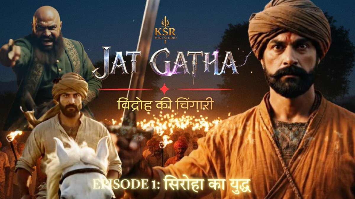 BulletinJat's tweet photo. *जाट गाथा* के प्रथम सीजन *विद्रोह की चिंगारी* का प्रथम एपिसोड *सिरोहा का युद्ध* आगामी 25 दिसम्बर 2025 को महाराजा सूरजमल बलिदान दिवस पर रिलीज किया जा रहा है

चैनल को सब्सक्राइब करें, जो प्रमोशनल वीडियो डाले गये हैं उन्हे देखें, कमेंट करें और अच्छे लगें तो लाइक करें और शेयर करें। https://t.co/bXDjOlU2k3