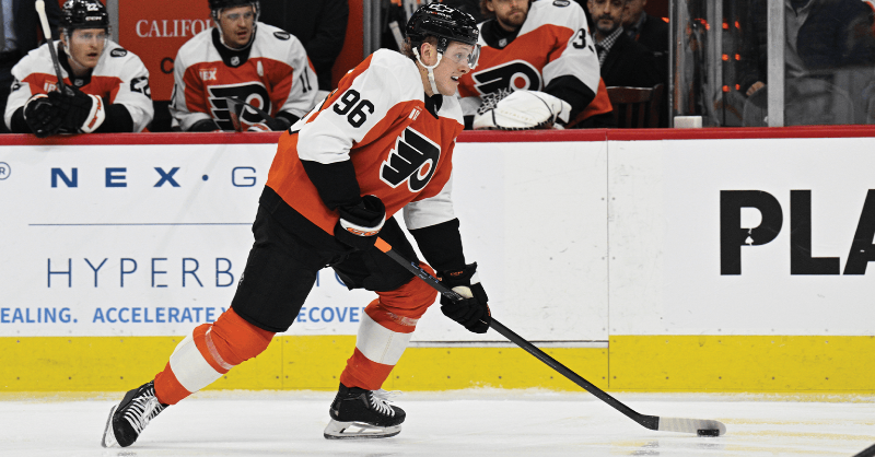 NHLFlyers's tweet photo. "He's a culture guy. I thought from Day 1, he was really impressing me in practice."

@TyMurchison left a positive impression on the Orange &amp; Black after playing his first two NHL games. #LetsGoFlyers