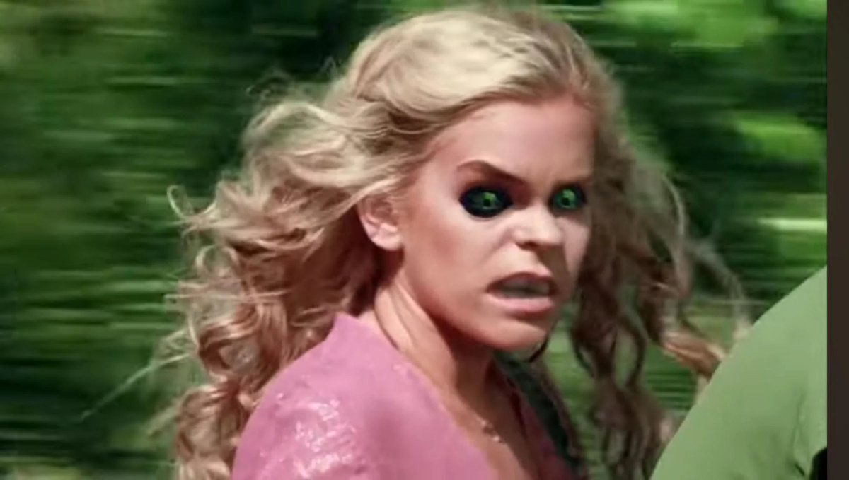 Giving Mary Jane in scooby doo when she gets possessed