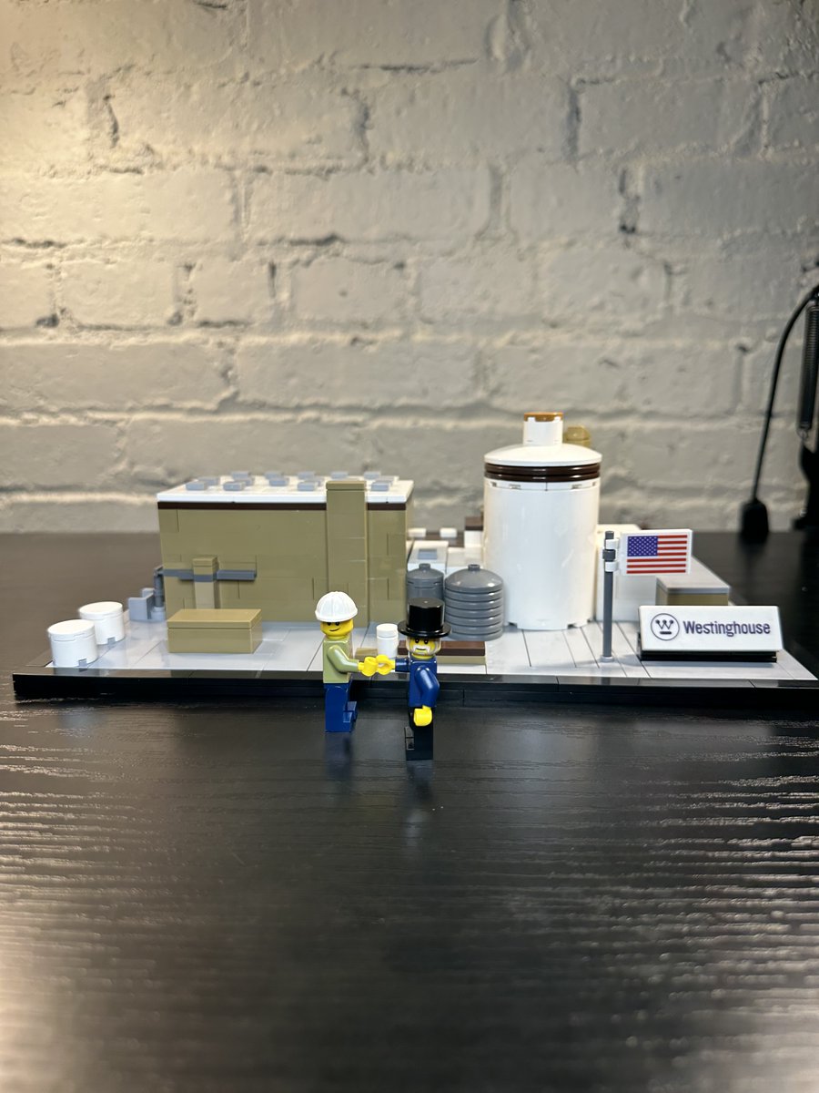 WECNuclear's tweet image. George Westinghouse would marvel at the incredible advances in nuclear technology that our namesake company has made over the last 75 years. About half of all the world’s nuclear power plants are based on Westinghouse nuclear technology. ​ 

Last week, “Bricks George” unveiled…