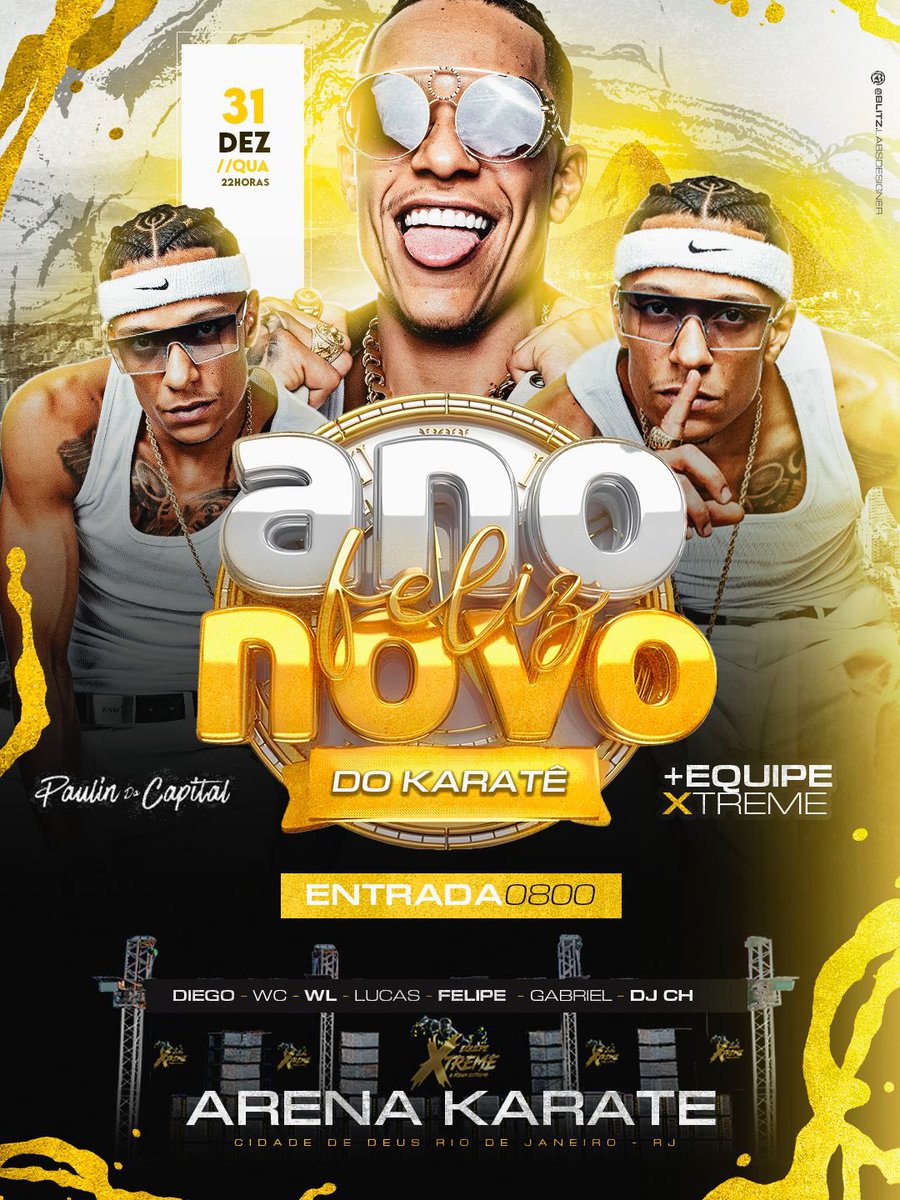 Estamos +1 ano jogando em casa, na arena karatê ‼️✅

24/12 - Imaginasamba ✅

31/12 - Paulin da capital ✅

Equipe x treme + DJs da CDD 

ENTRADA 0800 ‼️

Preparamos pra vocês pegar esse bailão do karatê ✍🏾