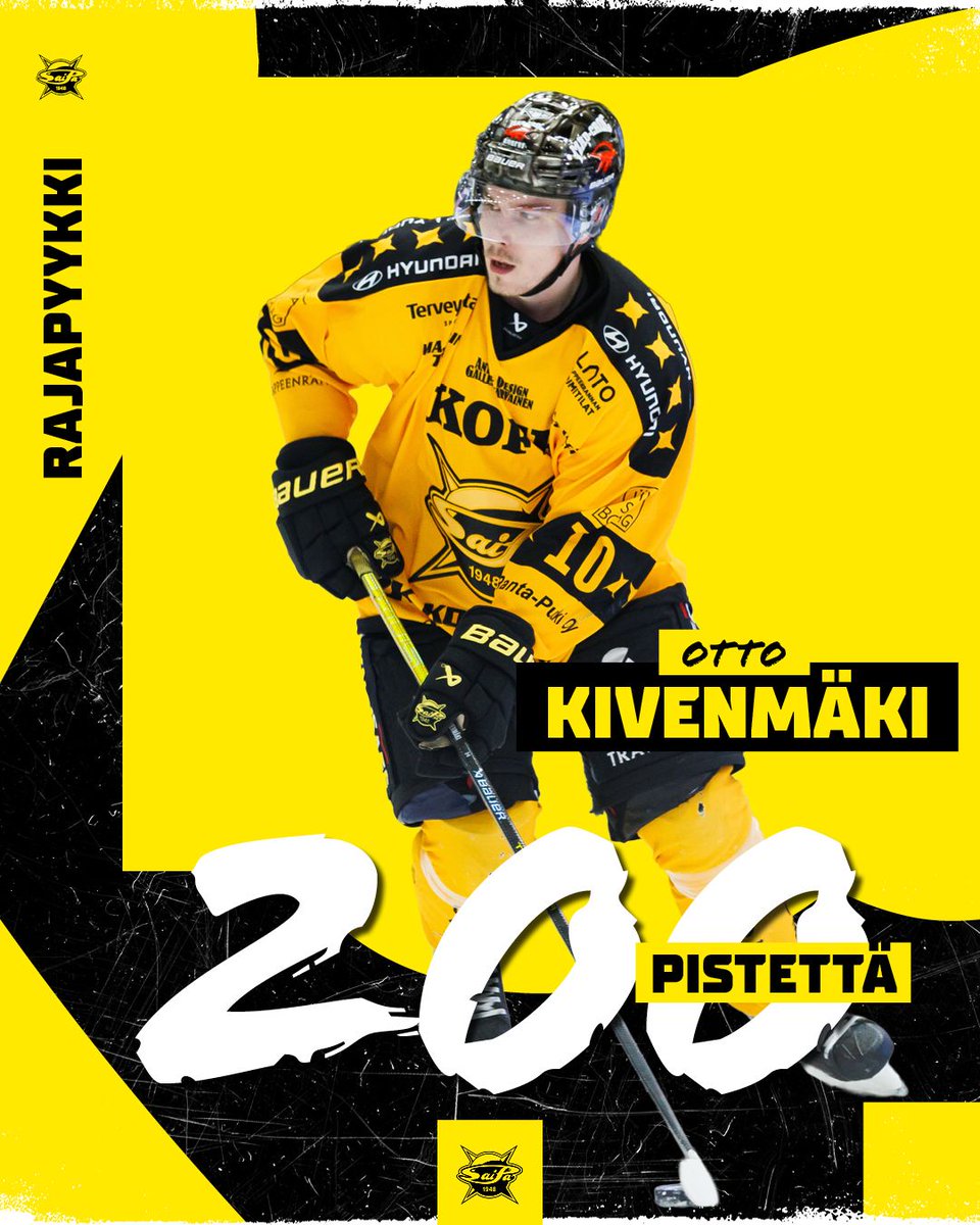 🚨 MAALI 3-4

Otto Kivenmäen johtomaali on hänelle kahdessadas piste Liigan runkosarjassa!

#SaiPa #Liiga