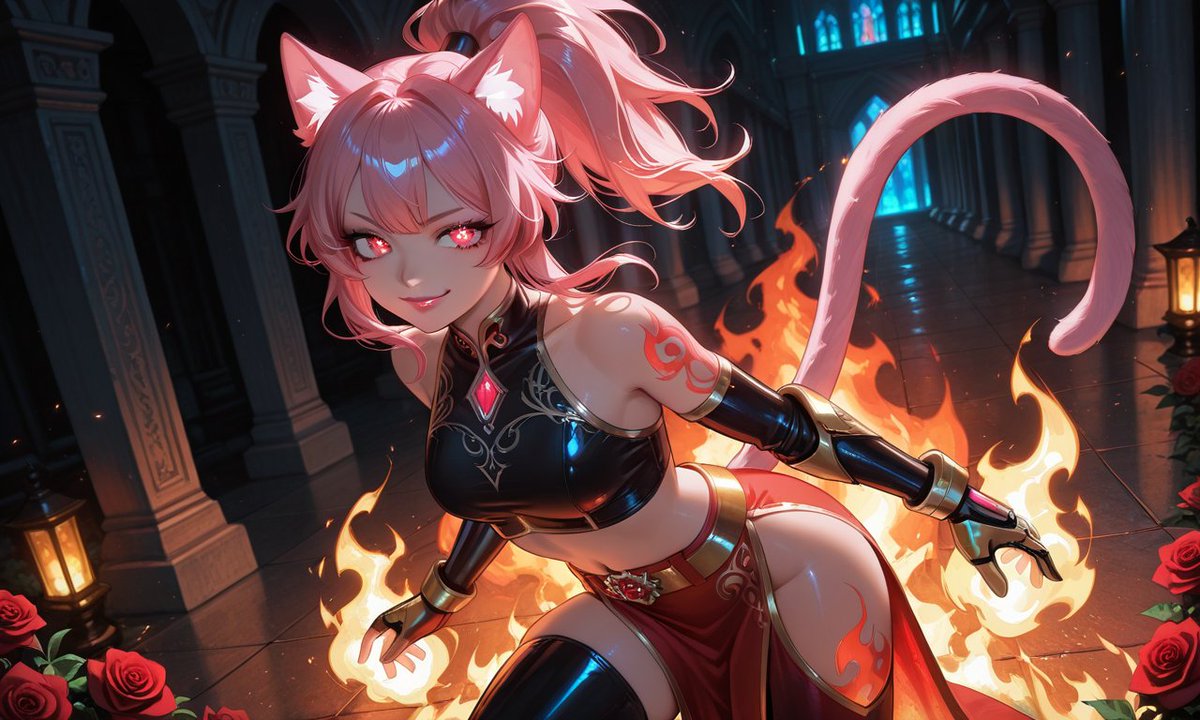 NyxiaVirelle's tweet photo. Want to spar with me?

Or are you worried I’ll melt you the second we start? 

Be honest, does my fire excite you… or scare you?
 
🔥#FireBenderFriday🔥

🌹✨Feel free to join!!✨🌹

[SFW Illustration]
#Avatar #AIart #pixai #ocart https://t.co/EJqol6Poj4
