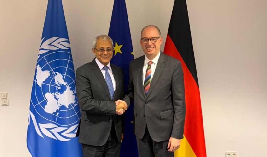 #برلين| بحث نائب وزير الخارجية وشؤون المغتربين مصطفى نعمان مع وزير الدولة بوزارة التعاون الاقتصادي والتنموي الألماني نيلز اينن، العلاقات الثنائية بين البدين وسبل تطويرها، والتحديات التي تواجه اليمن، مثمناً الدعم الألماني المستمر لبلادنا.

mofa-ye.org/Pages/35396/