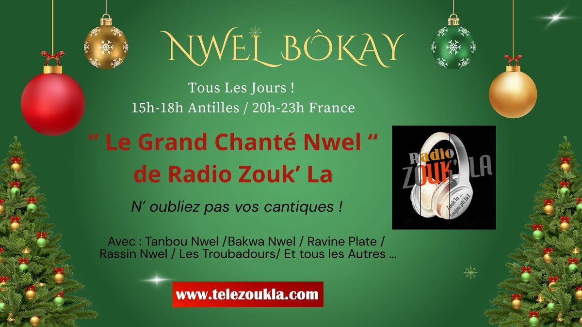 Radio_Zoukla's tweet photo. Ecoutez-nous ici : https://t.co/UPfNjORMTj
Radio Zouk' La  " 1ère Web Radio des Antilles ! " https://t.co/gLuCwK9aIY