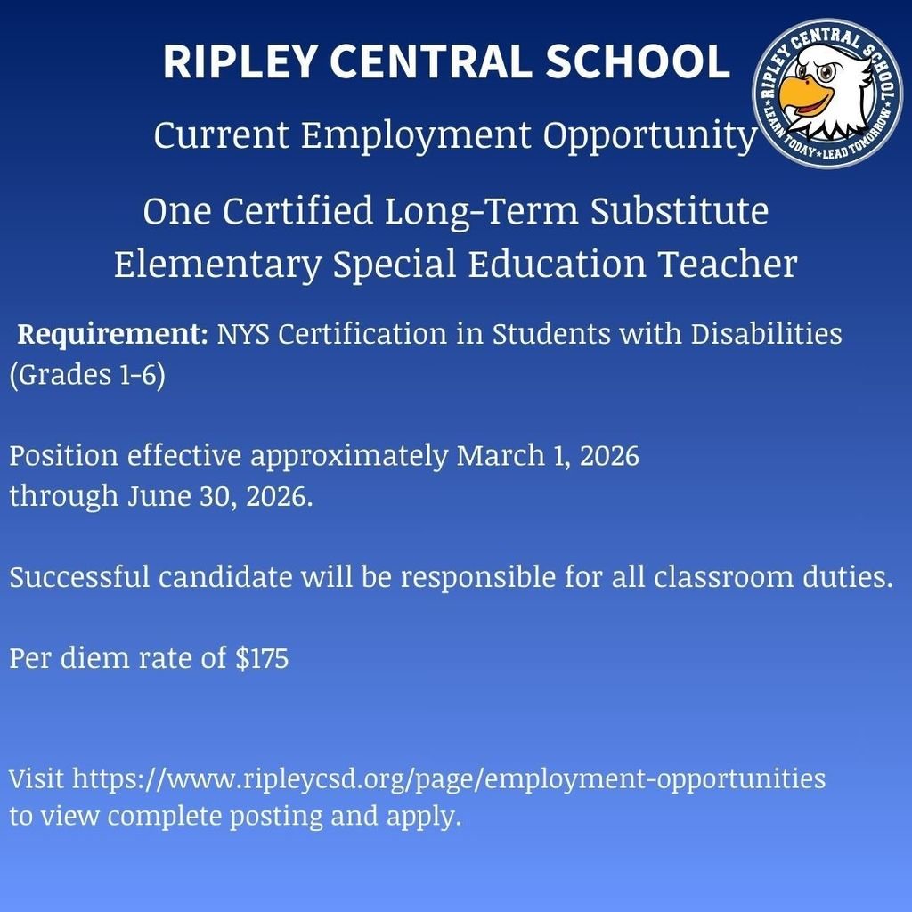 RipleyCSD's tweet photo. Join our team! 
Visit  https://t.co/5h2ZeMhBC2 for more information. https://t.co/HVLyYoCcEp