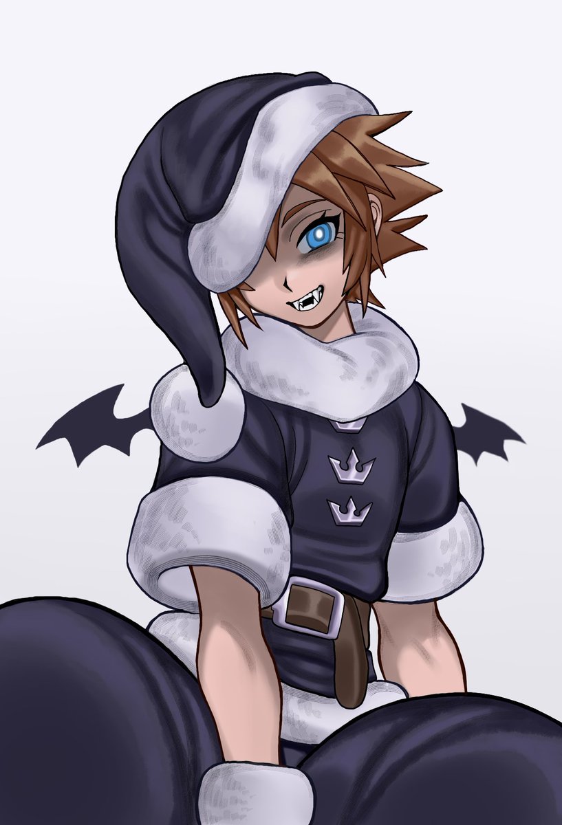 christmas town sora but he gets to keep his wings and teethies