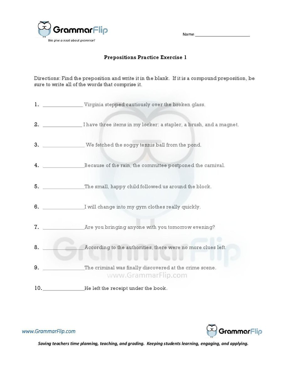 Help your students understand prepositions!  Check out our free instructional content on prepositions and assess your students' understanding with our free grammar worksheets.  

buff.ly/9Ty9hbd 

#homeschool #homeschooling #edchat #k12education #catholiceducation