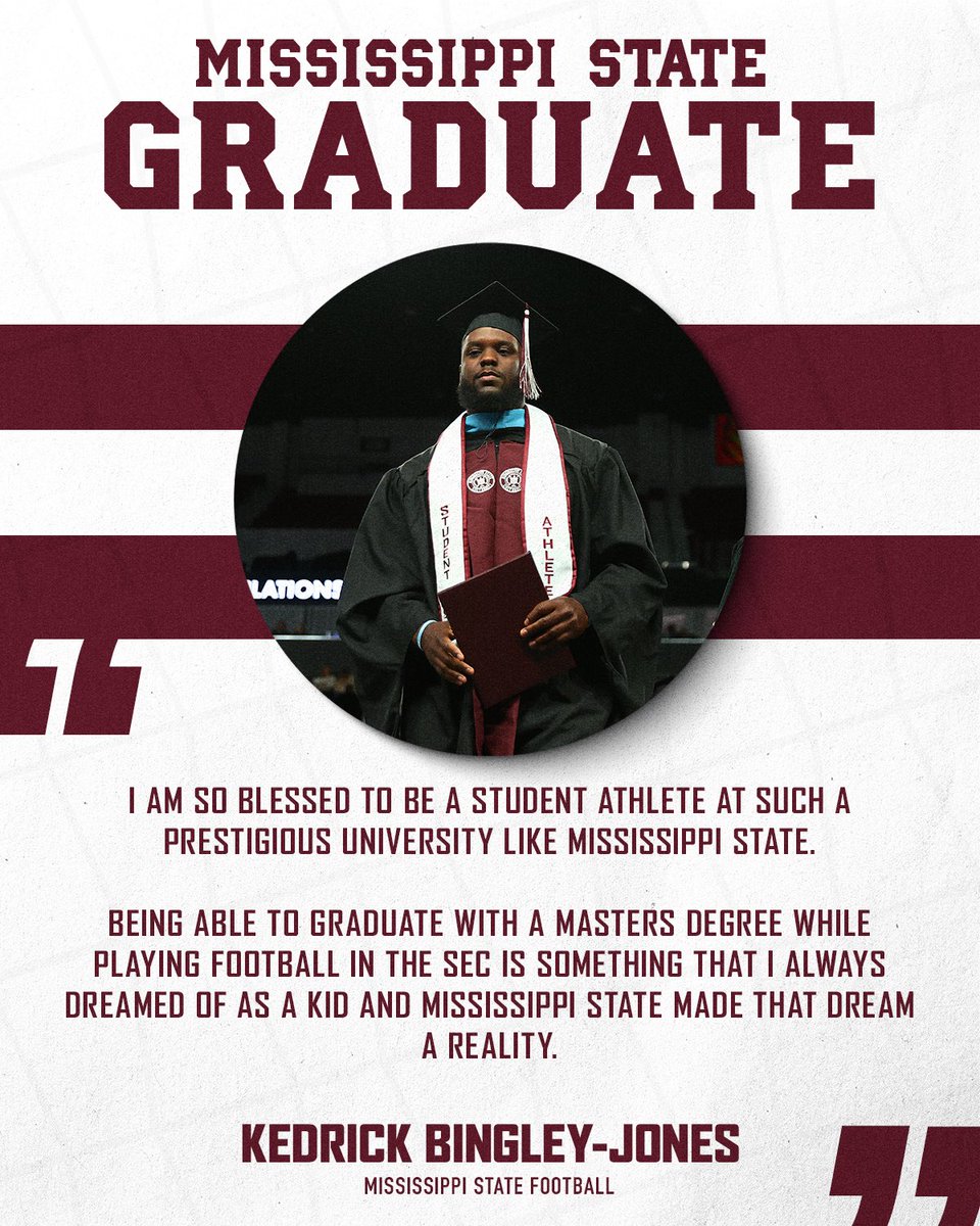 “Mississippi State made that dream a reality.” - <a href="/kedrickbingleyj/">Kedrick Bingley-Jones.</a> 

Congratulations, Kedrick! 👏

#StateToSuccess