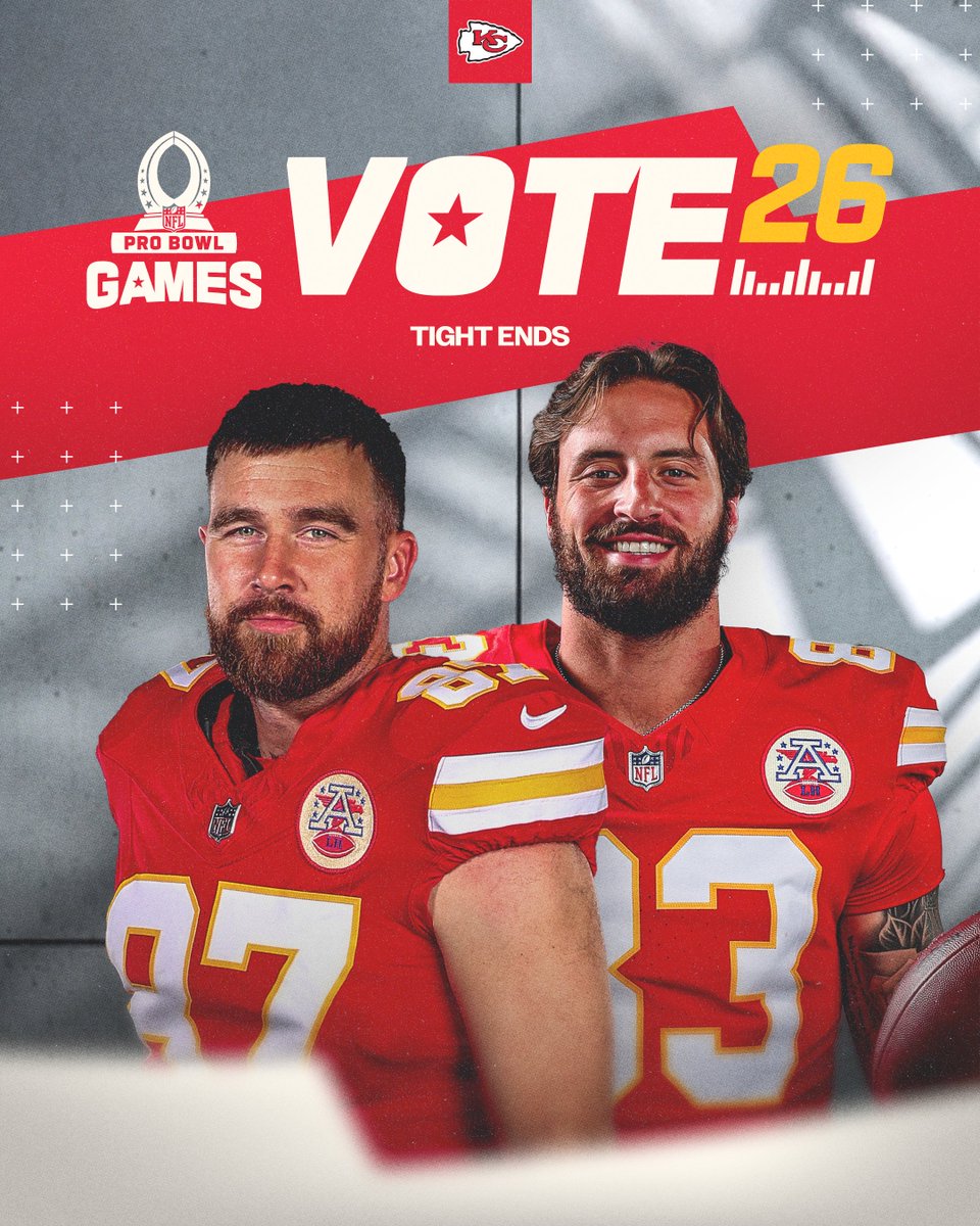 Get our TEs to the PB. Cast your Pro Bowl vote and retweet!
@tkelce x #ProBowlVote
@RobTonJr x #ProBowlVote
Noah Gray x #ProBowlVote