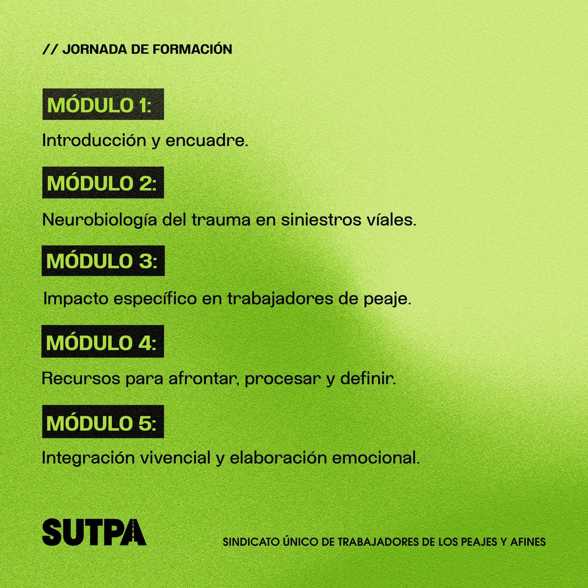 Construir seguridad vial también es cuidar la salud mental de quienes aseguran el correcto funcionamiento de nuestras rutas. 

Comunícate con tu delegado para inscribirte a la nueva formación en Seguridad Vial y Salud Mental. 

¡Los esperamos!
