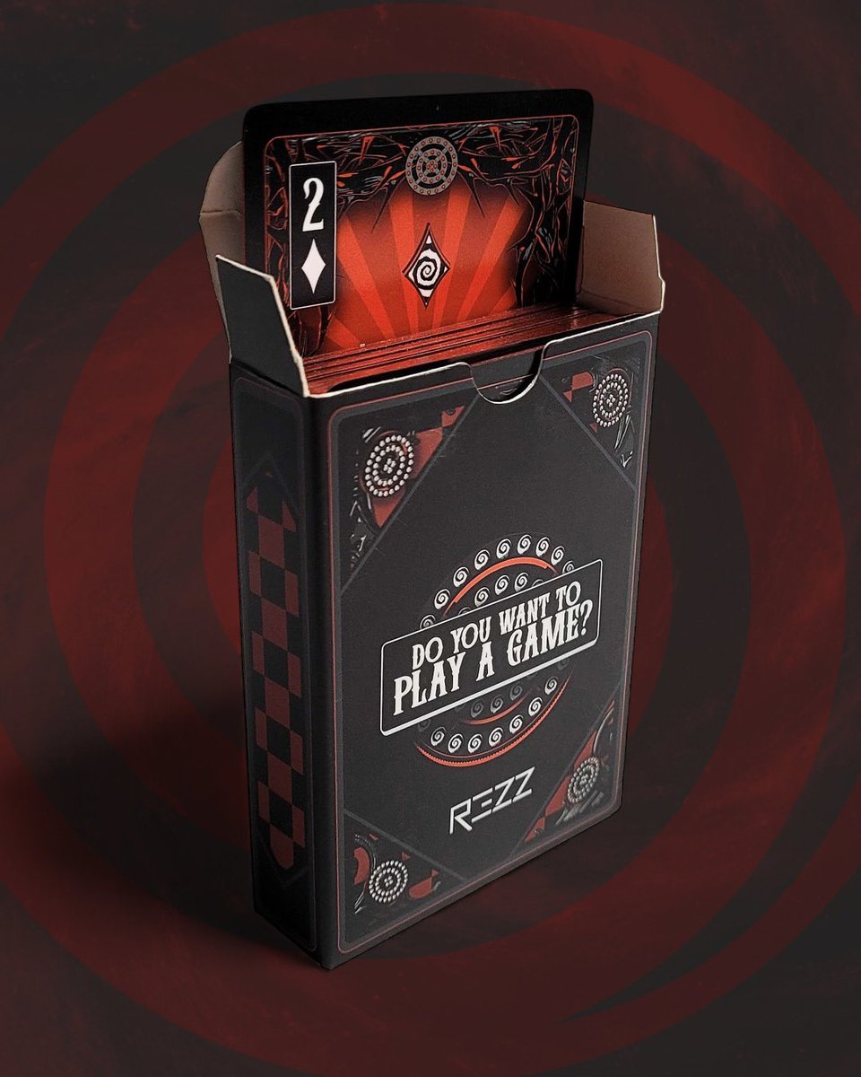 OfficialRezz's tweet photo. Limited REZZ deck of cards and Yo-Yo 

on sale now https://t.co/FBuqhwDygQ https://t.co/8yVpfUC510