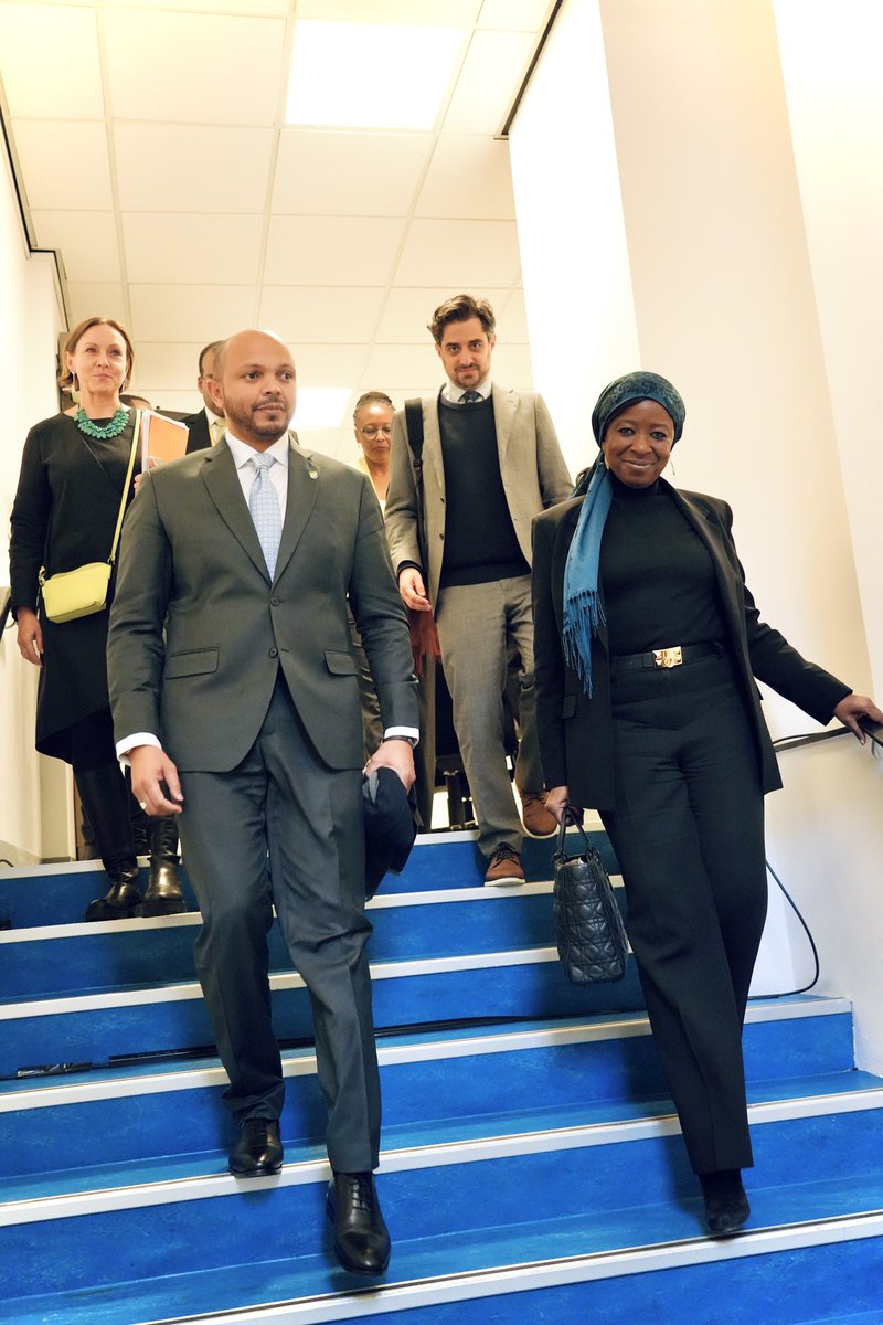 PressACP's tweet image. In the margins of the 120th Session of the OACPS Council of Ministers, the Secretary-General, H.E. Moussa Saleh Batraki (@MBatraki) , held a bilateral meeting with Ms. Diene Keita, United Nations Under-Secretary-General and UNFPA Executive Director (@UNFPA) and Special Guest to…