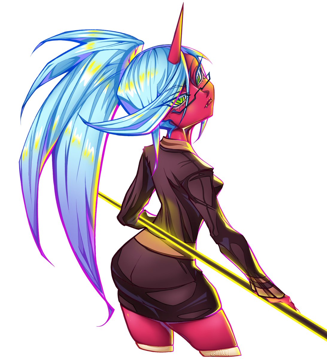 🩵💕COLLAB P&amp;SWG💕🩵
ALOOO ya porfin puedo postear mi parte del collab!! me toco dibujar a kneesocks en esta ocasión! :3 🧎‍➡️🩵💕✨