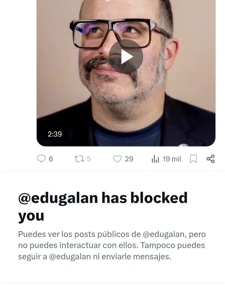 Cosas de Twitter:
Le contesto a un maleducado <a href="/Sacromontenight/">nochesdelsacromonte</a> que me acaba insultando por no tener razón. 
Y este 🦃<a href="/edugalan/">Edu Galán</a> me bloquea por decir, entiendo, que mintiendo en su portada, la revista <a href="/revistamongolia/">Revista Mongolia</a> pierde credibilidad. 🙄