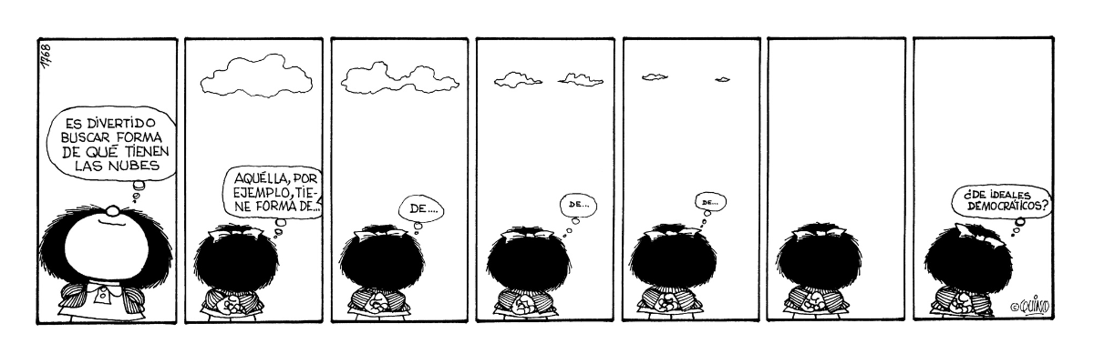 «¿De ideales democráticos?». 💭

#Mafalda #Quino