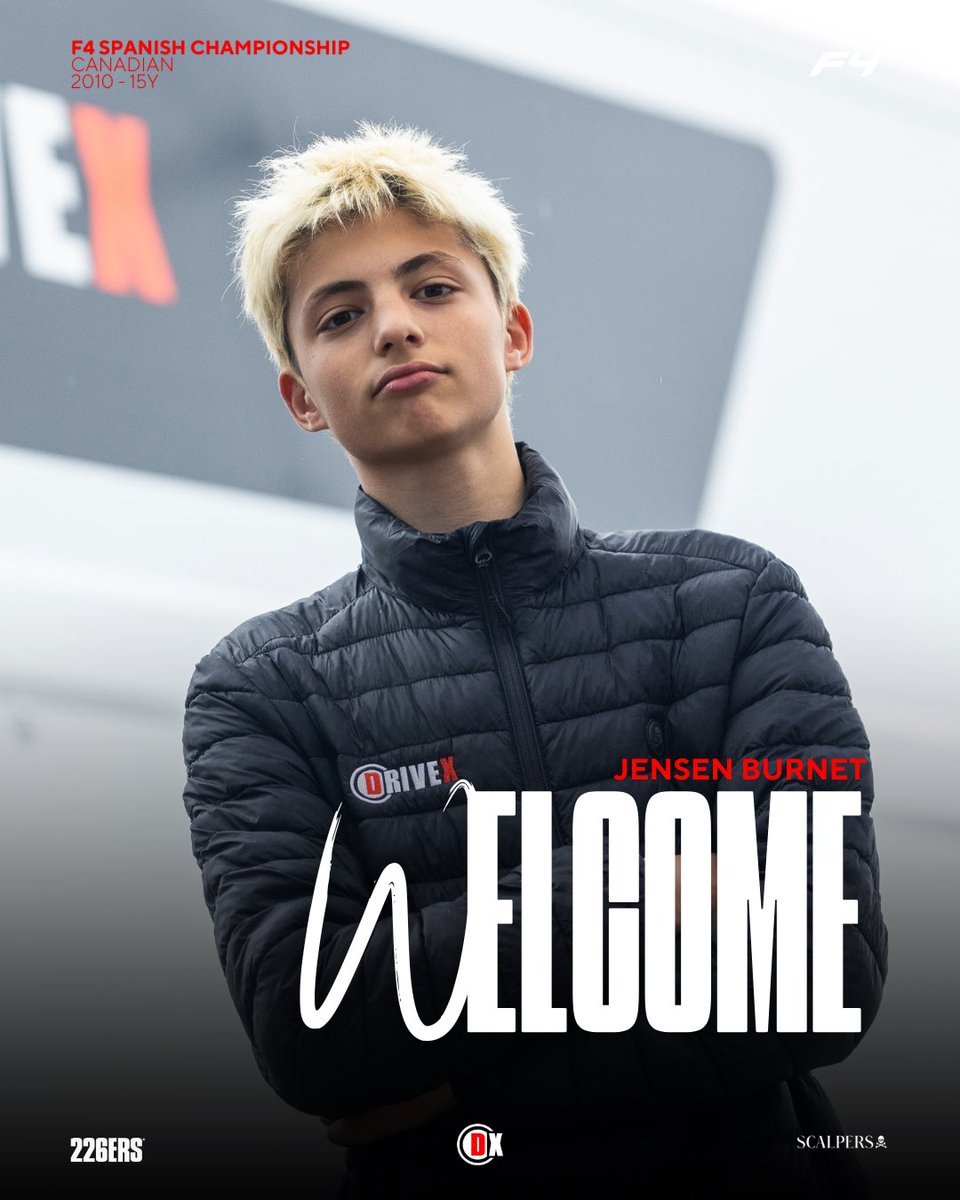 🫢 2026 just got more exciting. We’re happy to announce <a href="/JensenBurnett/">Jensen Burnett</a> as part of our team for the upcoming <a href="/F4Spain/">F4 Spanish Championship</a> season.

Time to push together, Jensen 🙌🏻

#Drivexteam #Drivex #Formula4