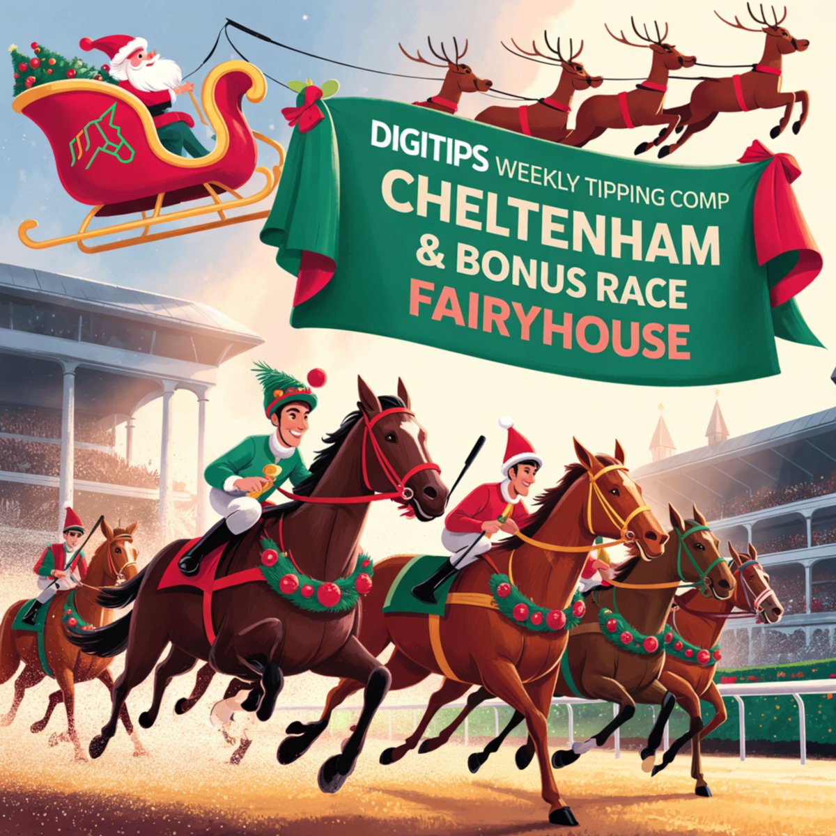 Join Our FREE Tipping Competition
DECEMBER WEEK 2 😍🏇

Don't forget to get your entries in before the first race tomorrow. Entry form is in the comments &amp; head to the webapp to see the leaderboard!