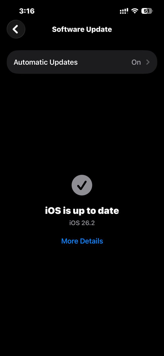 V1kasVerma's tweet photo. Just updated my iPhone 13 on ios 26.2 
Let’s see what’s new and update. #iOS26update #iphone https://t.co/xapP3XSn9C