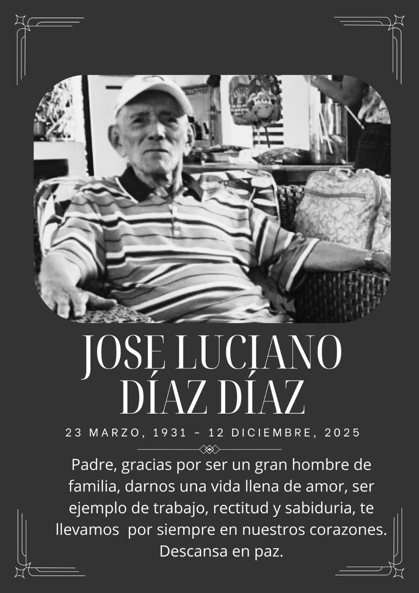 Padre, gracias por ser un gran hombre de familia, darnos una vida llena de amor, ser ejemplo de trabajo, rectitud y sabiduria, te llevamos  por siempre en nuestros corazones. 

Descansa en paz mi viejo 🙌