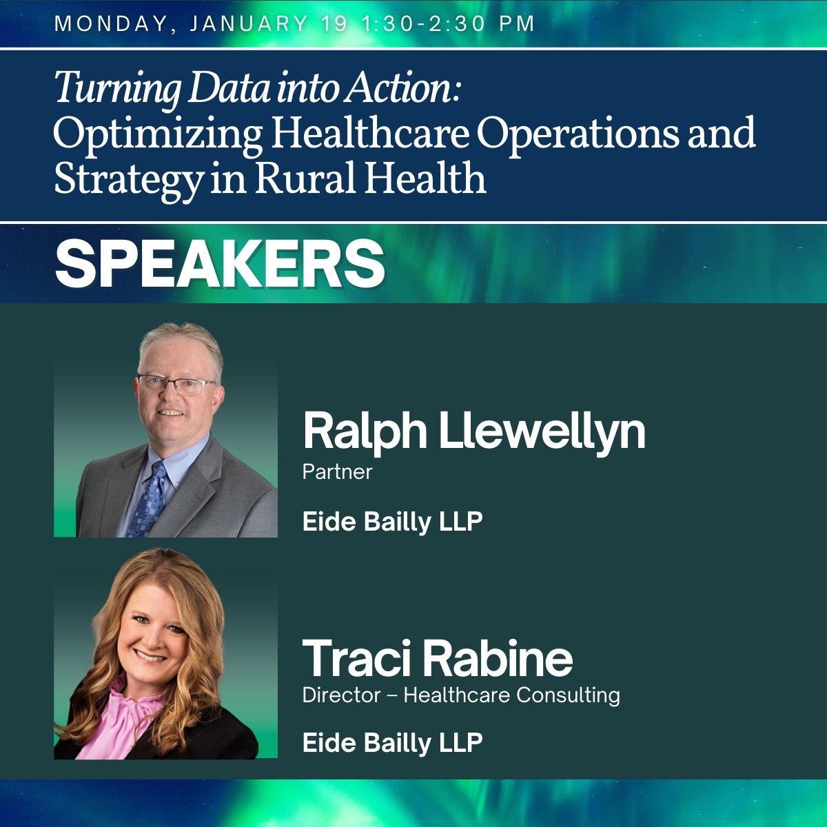 We're excited to announce the speakers from <a href="/EideBaillyLLP/">Eide Bailly</a> that will join healthcare leaders at the 2026 HFMA Western Regional Symposium!

Don’t miss the CAH breakout session:
🩺 Turning Data into Action: Optimizing Healthcare Operations and Strategy in Rural Health