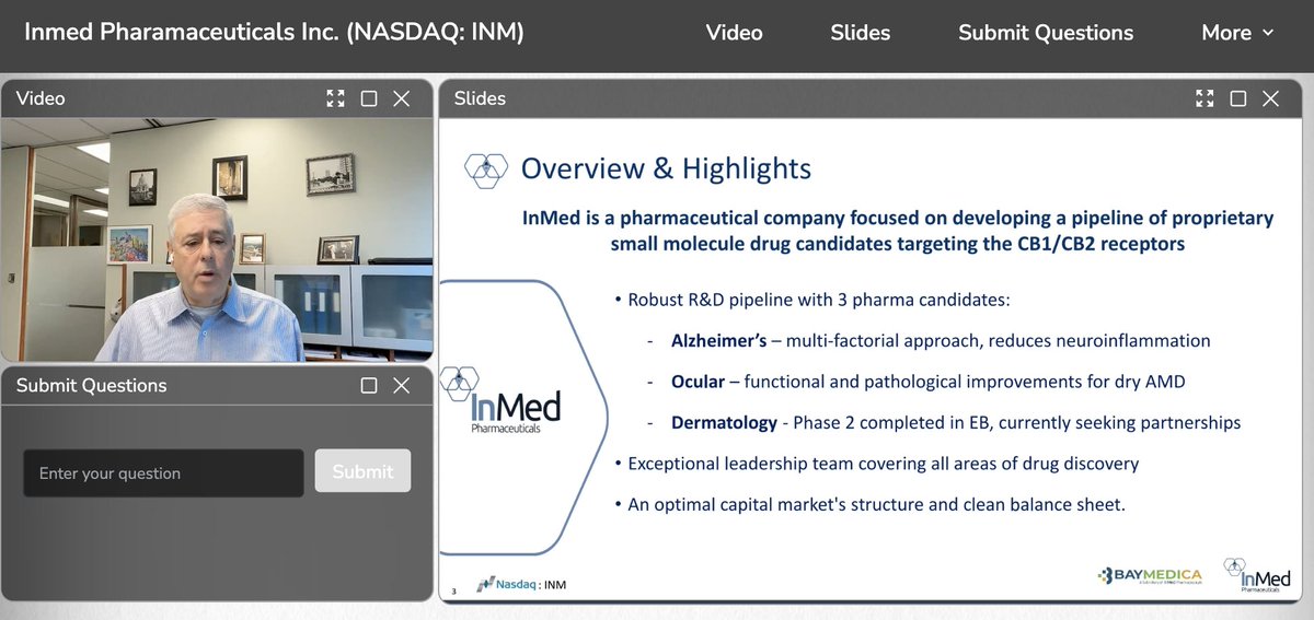 InMed Pharmaceuticals tweet media