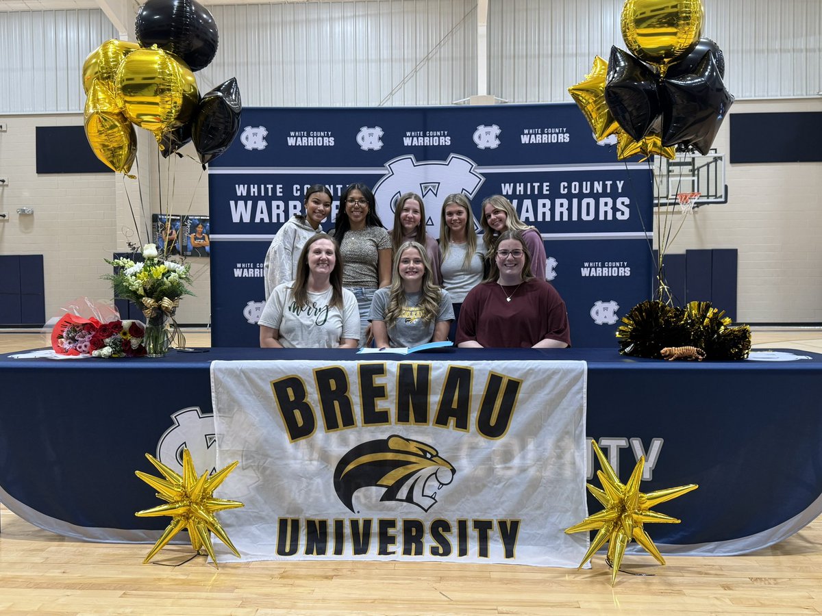 Congratulations to Maeli Turner, who has signed her LOI to continue her education and compete on Brenau’s Competition Cheerleading team next year. We are incredibly proud of her accomplishments and excited for all that lies ahead. 💙🤍 #onceawarrioralwaysawarrior  <a href="/WCwarriorAD/">Warrior AD</a>